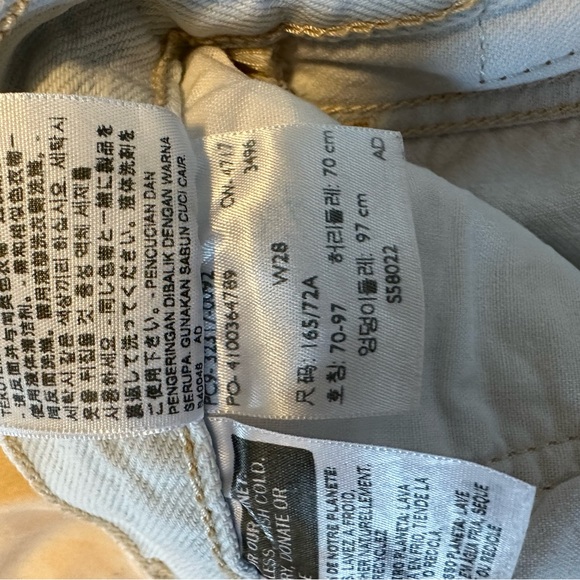 Levi’s 501 High Waisted Button Fly Light Wash Denim Shorts Size 28 - Picture 4 of 6